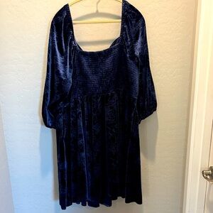 Torrid Navy Velvet dress